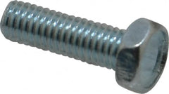 Value Collection - #10-32 UNF, 5/8" Length Under Head Hex Drive Machine Screw - Hex Head, Grade J82 Steel, Zinc-Plated Finish, Without Washer - Exact Tooling