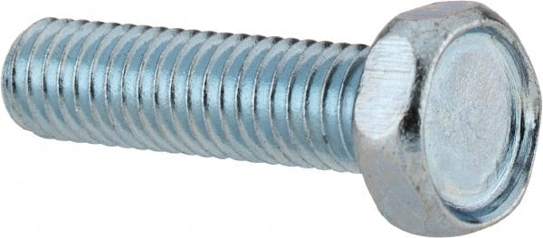 Value Collection - #10-32 UNF, 3/4" Length Under Head Hex Drive Machine Screw - Hex Head, Grade J82 Steel, Zinc-Plated Finish, Without Washer - Exact Tooling