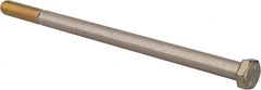 Made in USA - 3/8-16 UNC, 7" Length Under Head Hex Head Cap Screw - Partially Threaded, Grade 8 Alloy Steel, Zinc Yellow Dichromate Finish, 9/16" Hex - Exact Tooling