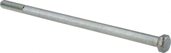 Value Collection - 3/8-16 UNC, 8" Length Under Head Hex Head Cap Screw - Grade 2 Steel, Zinc-Plated Finish, 9/16" Hex - Exact Tooling