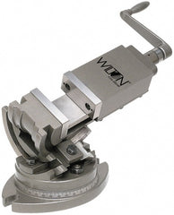 Wilton - 6" Jaw Width, 6" Jaw Opening Capacity, 3-Way Angle Swivel Machine Vise - Manual Operation, 1 Station, 19" Long x 13-1/4" High x 1-3/4" Deep, Alloy Steel - Exact Tooling