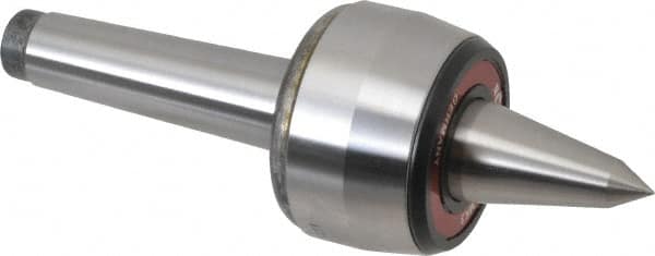 Rohm - MT3 Taper Shank, 2.362" Head Diam 882 Lb Capacity Live Center - 5,000 Max RPM, 1.661" Head Length, 63/64" Point Diam, 1.85" Point Len, 880 Lb Max Workpc, 6.949" OAL, Long Point - Exact Tooling