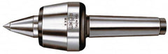 Rohm - MT6 Taper Shank, 4.134" Head Diam 5,512 Lb Capacity Live Center - 2,600 Max RPM, 3.217" Head Length, 1.9685" Point Diam, 3.071" Point Len, 5,500 Lb Max Workpc, 13.976" OAL, Long Point - Exact Tooling