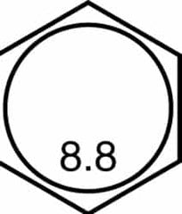 Value Collection - M10x1.00mm Metric Fine, 50mm Length Under Head Hex Head Cap Screw - Partially Threaded, Grade 8.8 Steel, Uncoated, 17mm Hex - Exact Tooling