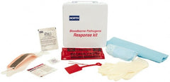 North - 17 Piece, 1 Person, Bloodborne Pathogen Kit - 9-1/2" Wide x 2-5/8" Deep x 9-1/2" High, Plastic Case - Exact Tooling