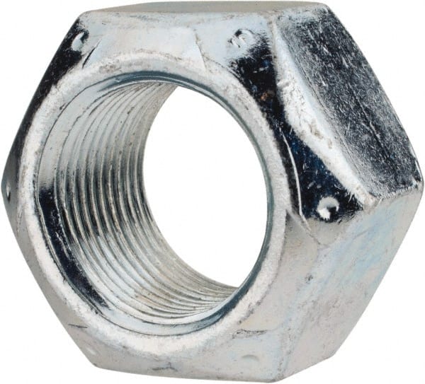 Value Collection - 1-14 UNF Grade C Hex Lock Nut with Distorted Thread - 1-1/2" Width Across Flats, 7/8" High, Cadmium Clear-Plated Finish - Exact Tooling