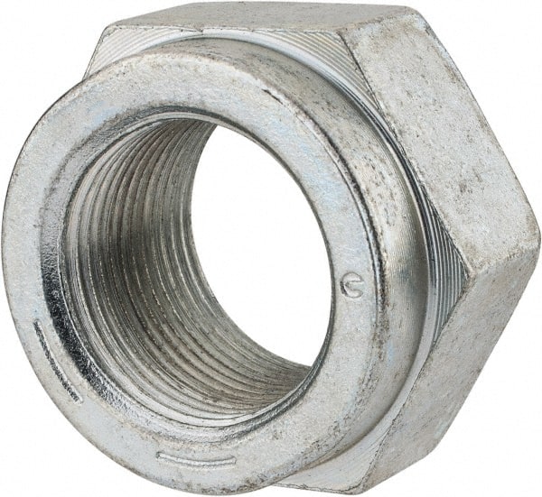 Value Collection - 1-3/8 - 12 UNF Grade C Hex Lock Nut with Distorted Thread - 2-1/16" Width Across Flats, 1-13/64" High, Cadmium Clear-Plated Finish - Exact Tooling