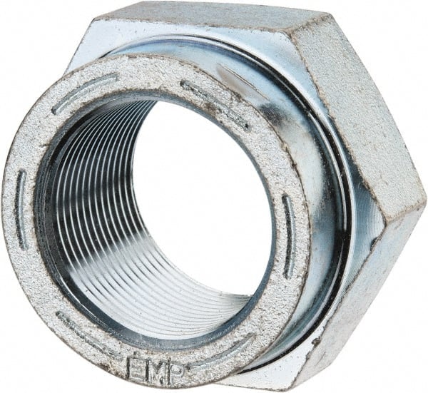 Value Collection - 1-1/2 - 12 UNF Grade C Hex Lock Nut with Distorted Thread - 2-1/4" Width Across Flats, 1-5/16" High, Cadmium Clear-Plated Finish - Exact Tooling