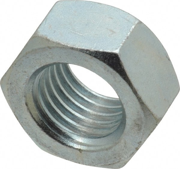 Value Collection - 1-8 UNC Grade C Hex Lock Nut with Distorted Thread - 1-1/2" Width Across Flats, 7/8" High, Cadmium Clear-Plated Finish - Exact Tooling