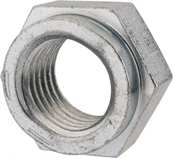 Value Collection - 1-3/8 - 6 UNC Grade C Hex Lock Nut with Distorted Thread - 2-1/16" Width Across Flats, 1-13/64" High, Cadmium Clear-Plated Finish - Exact Tooling