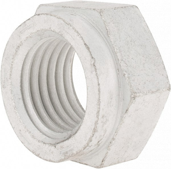 Value Collection - 1-1/2 - 6 UNC Grade C Hex Lock Nut with Distorted Thread - 2-1/4" Width Across Flats, 1-5/16" High, Cadmium Clear-Plated Finish - Exact Tooling
