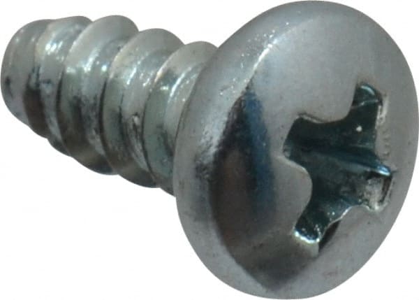 Value Collection - #4 Pan Head Phillips Sheet Metal Screw - Steel, 1/4" Length Under Head, Grade 2 - Exact Tooling