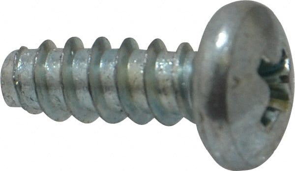 Value Collection - #10 Pan Head Phillips Sheet Metal Screw - Steel, 1/2" Length Under Head, Grade 2 - Exact Tooling