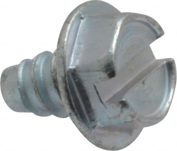 Value Collection - #8 Hex Washer Head Slotted Sheet Metal Screw - Steel, 1/4" Length Under Head, Grade 2 - Exact Tooling