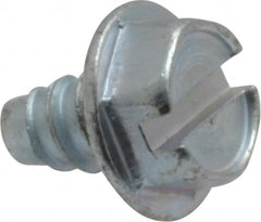 Value Collection - #8 Hex Washer Head Slotted Sheet Metal Screw - Steel, 1/4" Length Under Head, Grade 2 - Exact Tooling