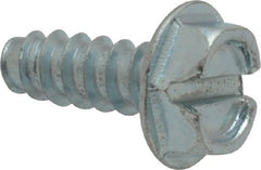 Value Collection - #10 Hex Washer Head Slotted Sheet Metal Screw - Steel, 1/2" Length Under Head, Grade 2 - Exact Tooling