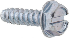 Value Collection - #10 Hex Washer Head Slotted Sheet Metal Screw - Steel, 5/8" Length Under Head, Grade 2 - Exact Tooling
