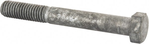 Value Collection - 1/2-13 Thread, 4" Length Under Head, Steel Hex Head Bolt - Hot Dipped Galvanized Coated, 3/4" Hex, UNC Thread, ANSI/ASME B18.2.2 & ASME B18.2.1, Grade 2 - Exact Tooling