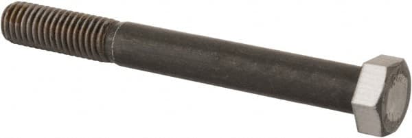 Value Collection - 1/2-13 Thread, 4-1/2" Length Under Head, Steel Hex Head Bolt - Uncoated, UNC Thread, ASTM A307, Grade 2 - Exact Tooling