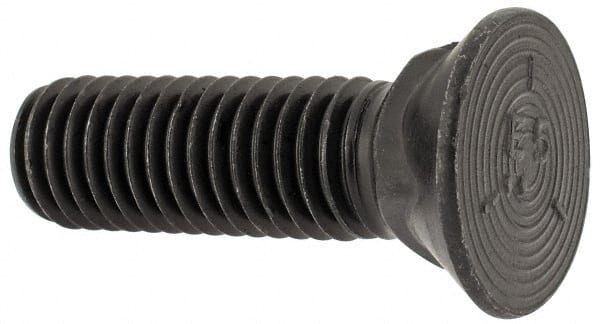 Value Collection - 1/2-13 UNC, 1-3/4" OAL, Steel Plow Bolt - Uncoated, Grade 5 - Exact Tooling