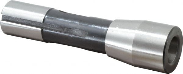 Collis Tool - R8 Outside Taper, 2MT Inside Taper, R8 to Morse Taper Adapter - 0.88" Projection, 1-1/4" Nose Diam, 4.88" OAL - Exact Tooling