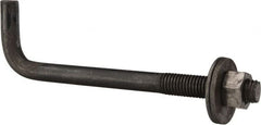 Value Collection - 5/8-11, 8" OAL Bent Anchor Bolt - Grade 2 Steel - Exact Tooling