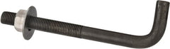 Value Collection - 1-8, 12" OAL Bent Anchor Bolt - Grade 2 Steel - Exact Tooling
