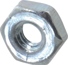 Value Collection - #2-64 UN Steel Right Hand Machine Screw Hex Nut - 3/16" Across Flats, 0.066" High, Zinc-Plated Finish, 2B Class of Fit - Exact Tooling