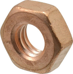 Value Collection - 5/16-18 UNC Silicon Bronze Right Hand Machine Screw Hex Nut - 9/16" Across Flats, 7/32" High, Uncoated - Exact Tooling