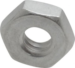 Value Collection - #10-24 UNC Aluminum Right Hand Machine Screw Hex Nut - 3/8" Across Flats, 1/8" High, Uncoated - Exact Tooling