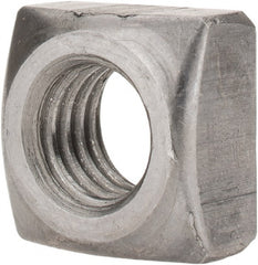 Value Collection - 1/2-13 Steel Square Nut - Uncoated, 13/16" Square Width x 7/16" Overall Height - Exact Tooling