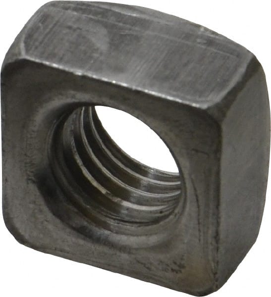 Value Collection - 5/8-11 Steel Square Nut - Uncoated, 1" Square Width x 35/64" Overall Height - Exact Tooling