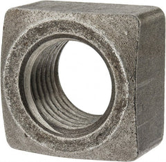 Value Collection - 1-1/4-7 Steel Square Nut - Uncoated, 1-7/8" Square Width x 1-3/32" Overall Height - Exact Tooling