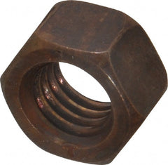 Value Collection - 1/2-13 UNC Silicon Bronze Right Hand Hex Nut - 3/4" Across Flats, 7/16" High, Uncoated - Exact Tooling