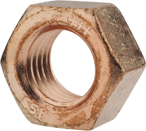 Value Collection - 3/4-10 UN Silicon Bronze Right Hand Hex Nut - 1-1/8" Across Flats, 41/64" High, Uncoated - Exact Tooling