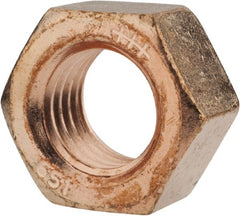 Value Collection - 3/4-10 UN Silicon Bronze Right Hand Hex Nut - 1-1/8" Across Flats, 41/64" High, Uncoated - Exact Tooling