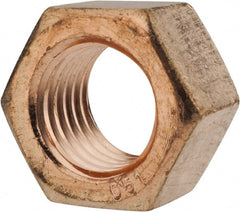 Value Collection - 1-8 UN Silicon Bronze Right Hand Hex Nut - 1-1/2" Across Flats, 55/64" High, Uncoated - Exact Tooling