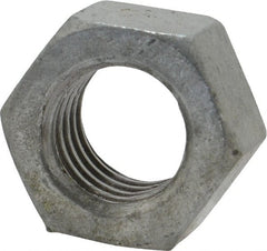 Value Collection - 1/2-13 UNC Steel Right Hand Hex Nut - 3/4" Across Flats, 7/16" High, Hot Dipped Galvanized Finish - Exact Tooling