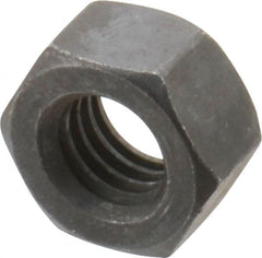 Value Collection - 7/16-14 UNC Steel Right Hand Hex Nut - 11/16" Across Flats, 3/8" High, Black Oxide Finish - Exact Tooling