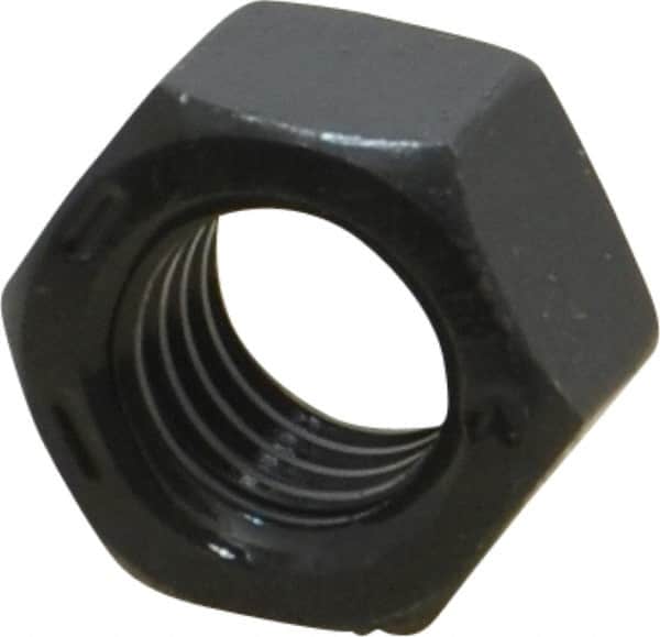 Value Collection - 1/2-13 UNC Steel Right Hand Hex Nut - 3/4" Across Flats, 7/16" High, Black Oxide Finish - Exact Tooling