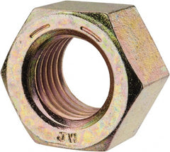 Value Collection - 1-1/8 - 7 UNC Steel Right Hand Hex Nut - 1-11/16" Across Flats, 31/32" High, Zinc Yellow Dichromate Finish - Exact Tooling