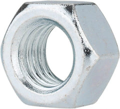 Value Collection - 1/2-13 UNC Steel Right Hand Hex Nut - 3/4" Across Flats, 7/16" High, Zinc-Plated Finish - Exact Tooling