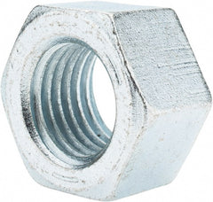 Value Collection - 1-1/4 - 7 UNC Steel Right Hand Hex Nut - 1-7/8" Across Flats, 1-1/16" High, Zinc-Plated Finish - Exact Tooling