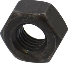 Value Collection - 1/4-28 UNF Steel Right Hand Hex Nut - 7/16" Across Flats, 7/32" High, Black Oxide Finish - Exact Tooling