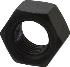 Value Collection - 1/2-20 UNF Steel Right Hand Hex Nut - 3/4" Across Flats, 7/16" High, Black Oxide Finish - Exact Tooling