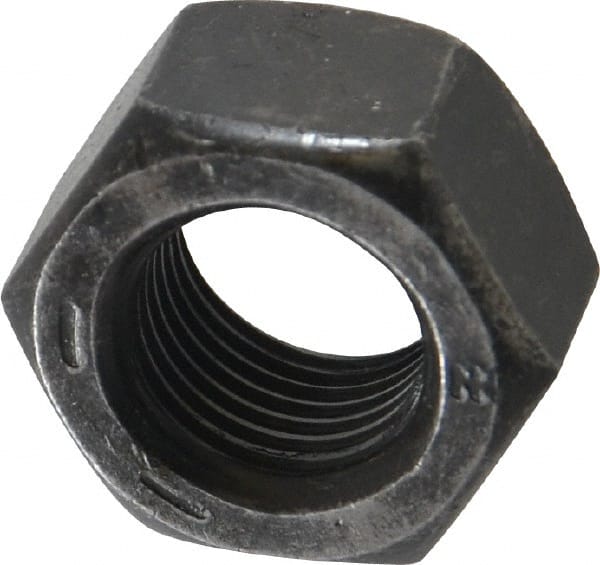 Value Collection - 9/16-18 UNF Steel Right Hand Hex Nut - 7/8" Across Flats, 31/64" High, Uncoated - Exact Tooling