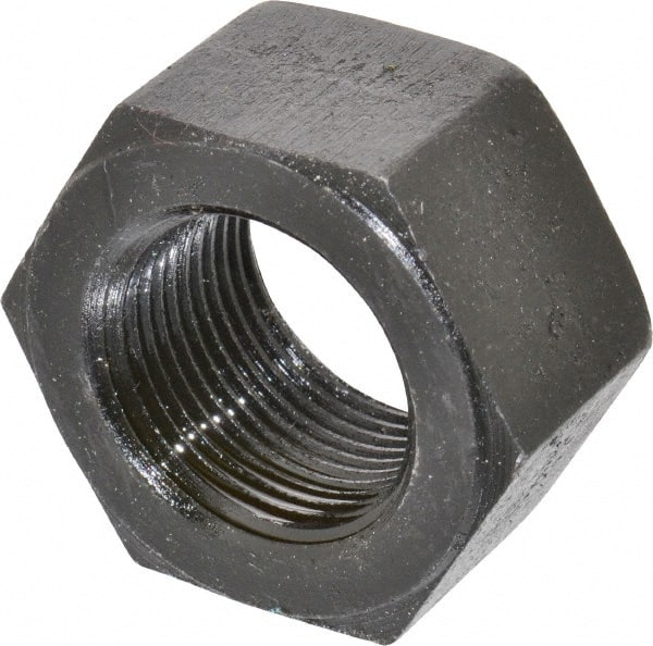 Value Collection - 1-1/4 - 12 UNF Steel Right Hand Hex Nut - 1-7/8" Across Flats, 1-1/16" High, Uncoated - Exact Tooling