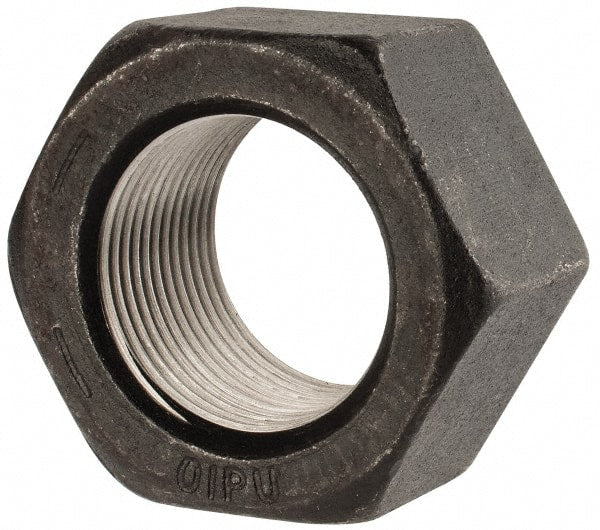 Value Collection - 1-3/8 - 12 UN Steel Right Hand Hex Nut - 2-1/16" Across Flats, 1-11/64" High, Uncoated - Exact Tooling