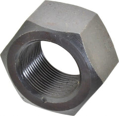 Value Collection - 1-1/2 - 12 UNF Steel Right Hand Hex Nut - 2-1/4" Across Flats, 1-9/32" High, Uncoated - Exact Tooling