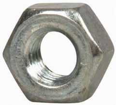 Value Collection - 1/4-28 UNF Steel Right Hand Hex Nut - 7/16" Across Flats, 7/32" High, Zinc-Plated Finish - Exact Tooling